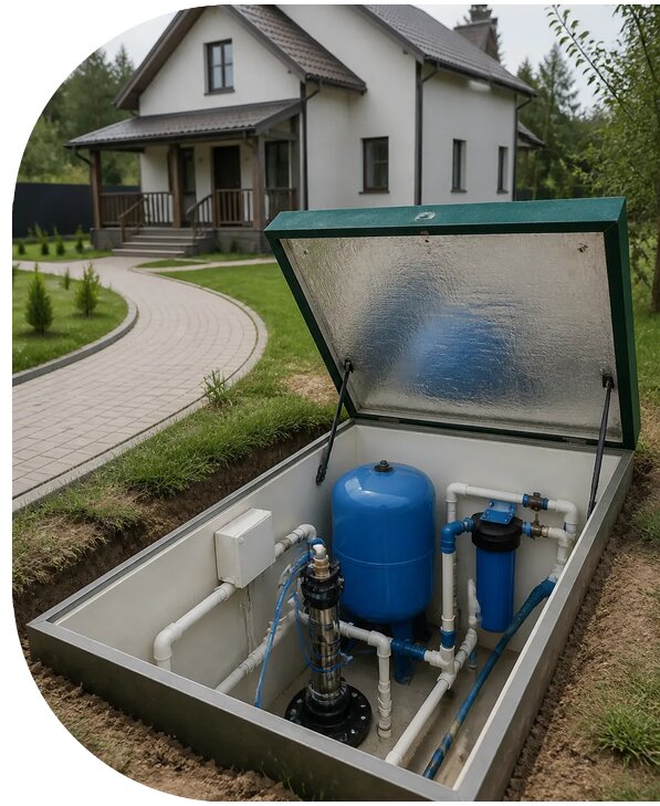Автономное водоснабжение дома в Воскресенске от 155070 р. | АПаруса-Вск